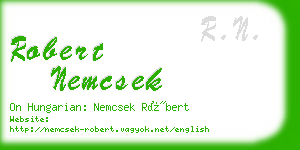 robert nemcsek business card